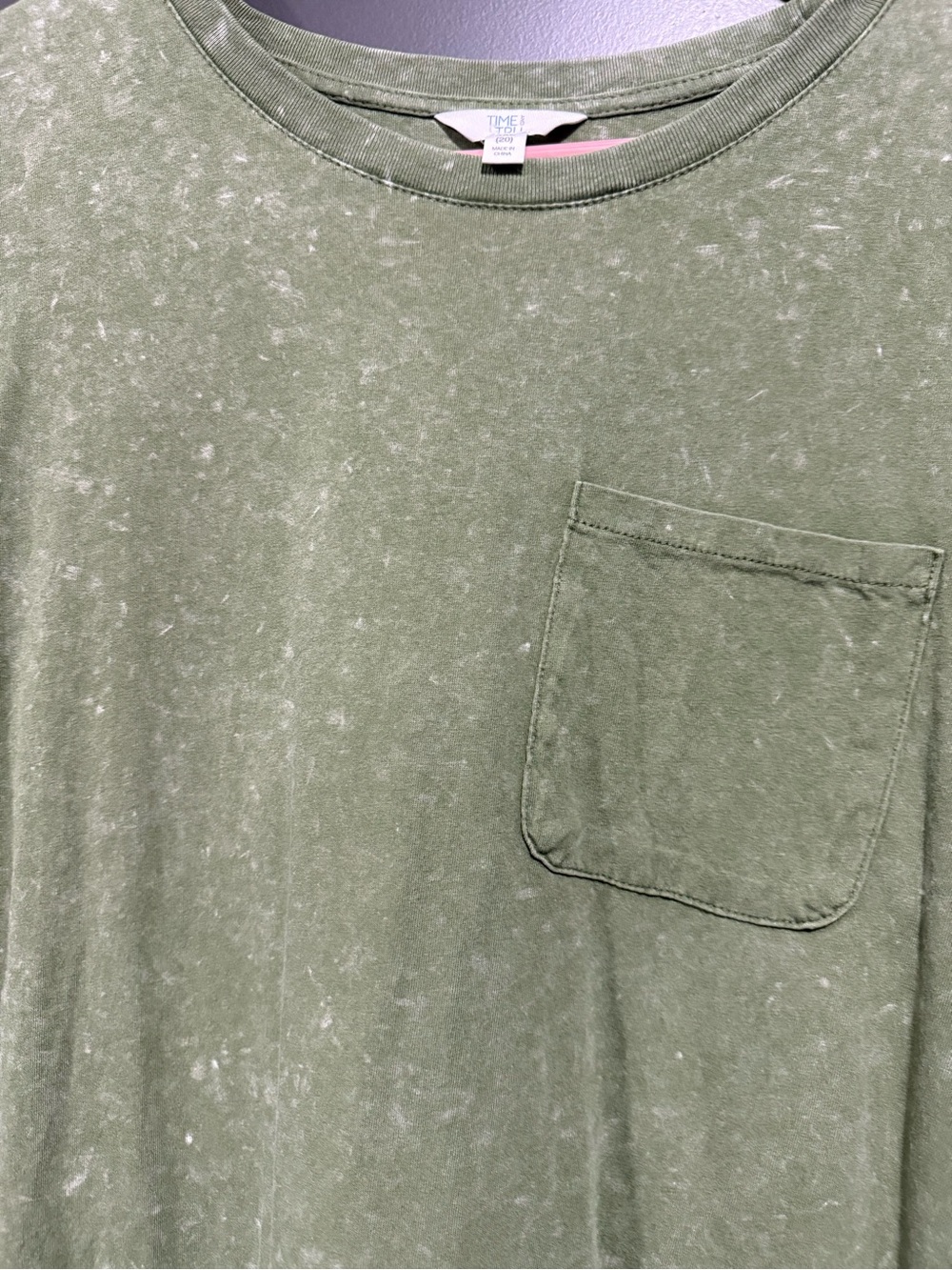 Time and Tru Olive Green Midi T-Shirt Dress - Picture 2 of 3